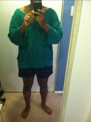Oversized green shirt